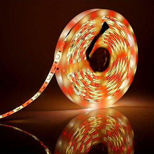 SUPERNIGHT SUPERNIGHT RGBWW LED Strip Light IP65 Waterproof RGB Color Changing Rope Lighting with Warm White 3500K Color 16.4ft 300leds 5050 Tape Light (RGB + Warm White)