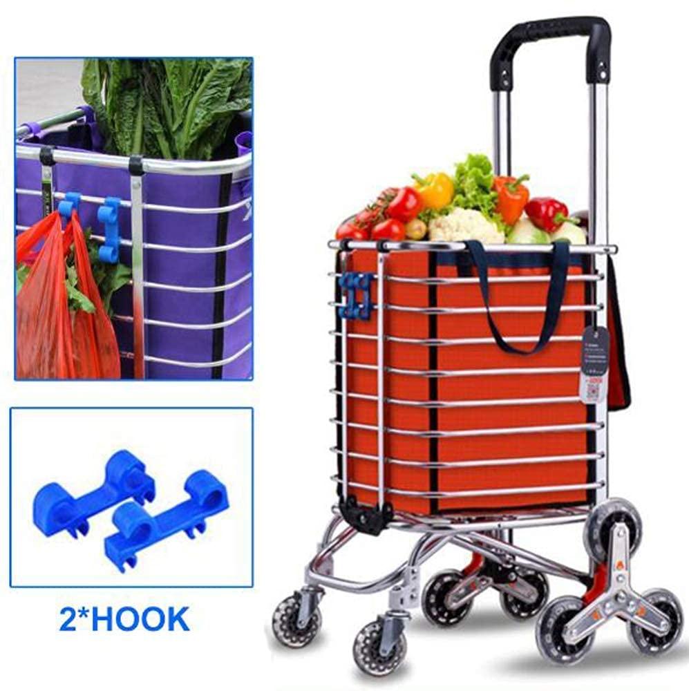 RUBYOH RUBYOH Shopping Cart Trolley Stair Climbing Cart Holds Up to 110 Lbs Light Weight Trolley with Rolling Eight-Wheel Bold for Laundry Grocery Camping and Sport Events