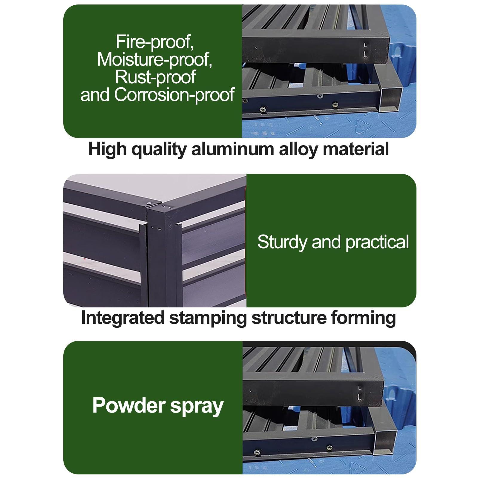 TRUNXUCL TRUNXUCL Aluminum Air Conditioner Covers for Outside Units, Anti Theft Sturdy Air Conditioner Privacy Fence Air Conditioner Fence for Outdoor (Color : Brown, Size : 110x80x60cm/43x32x24in)