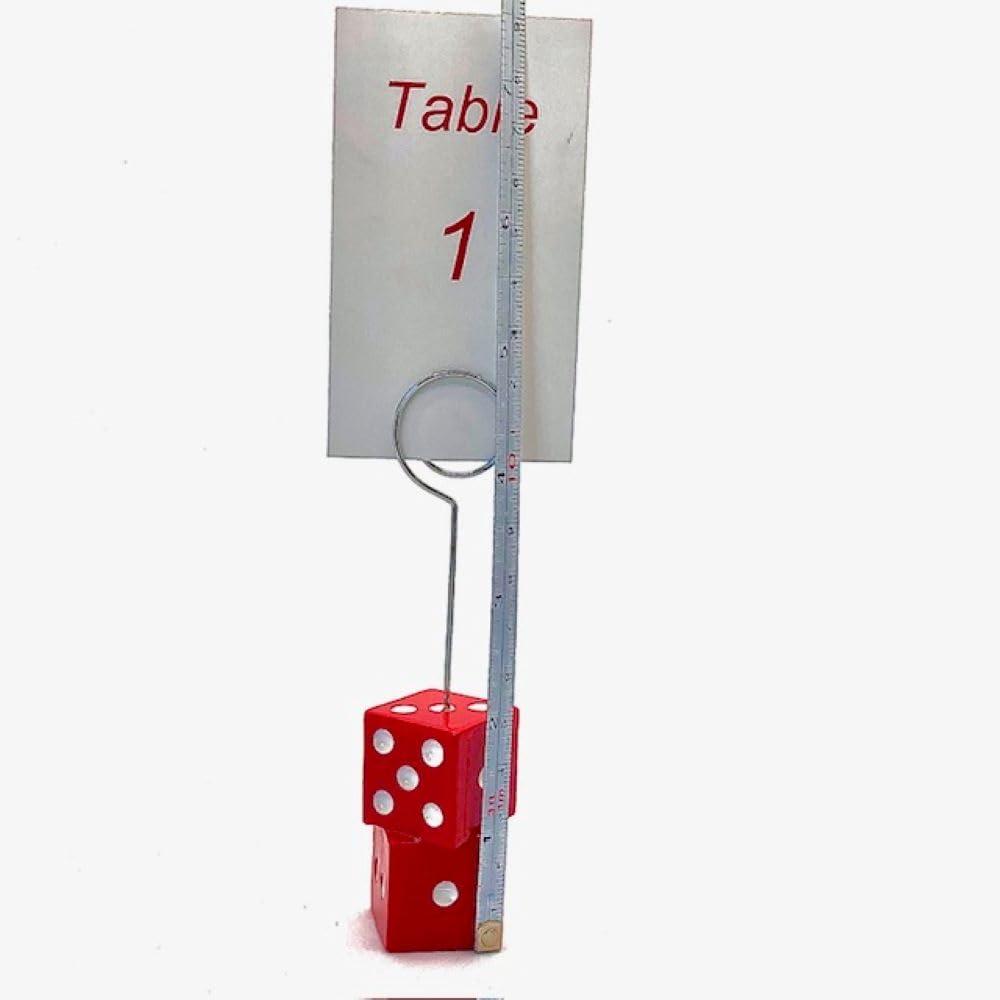 Twilight Bunco Events Bunco Dice Table Number Stands - Premium Acrylic Place Card Holders with Numbers 1-3 for Casino Weddings or Bunco Game Supplies