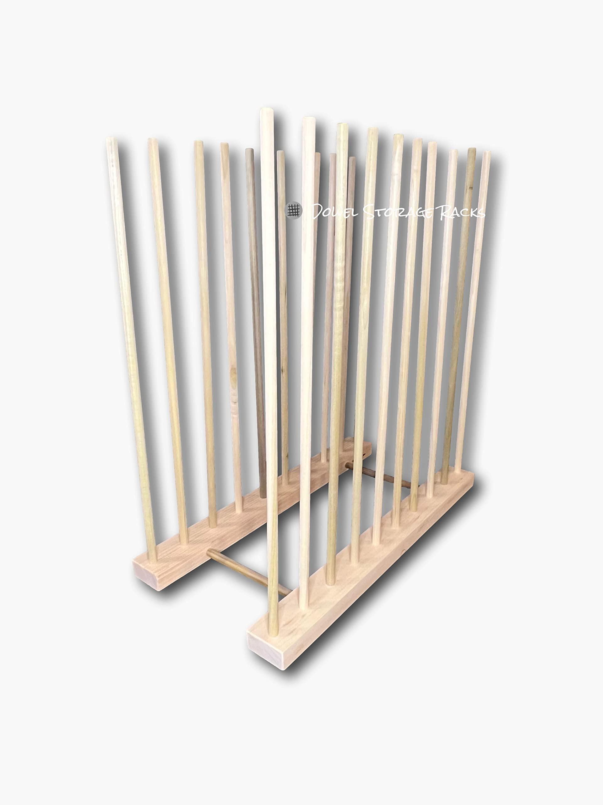 Dowel Storage Racks Art Storage Rack - 24' Long x 11' Wide with 24' Tall dowels - for Art Canvas Storage, Frames, Framed Art, Paintings, Unfinished wood