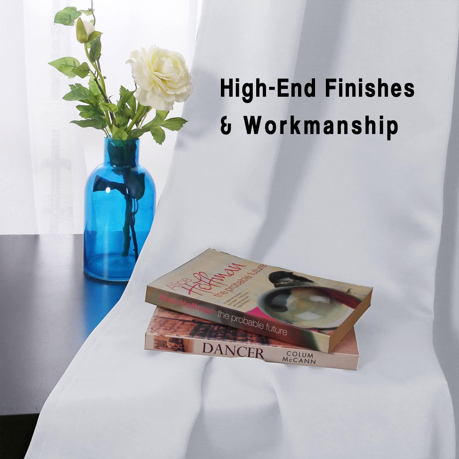 Grichril Extra Long Blackout Curtains - 2 Story High Living Room Drapes - Tall Curtains for High Ceiling or Long Window - 144 156 168 192 204 216 240 Inch 12ft-20ft Length(1 Panel,Greyish White, 100x240)