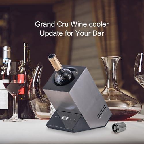 Cobalance Cobalance Wine Chiller Electric, Wine Chillers Bucket for 750ml Red & White Wine or Some Champagne,Stainless Steel Single Bottle Iceless Wine Cooler,Kitchen Bar RV Wine Accessory,Gift for Wine Lovers