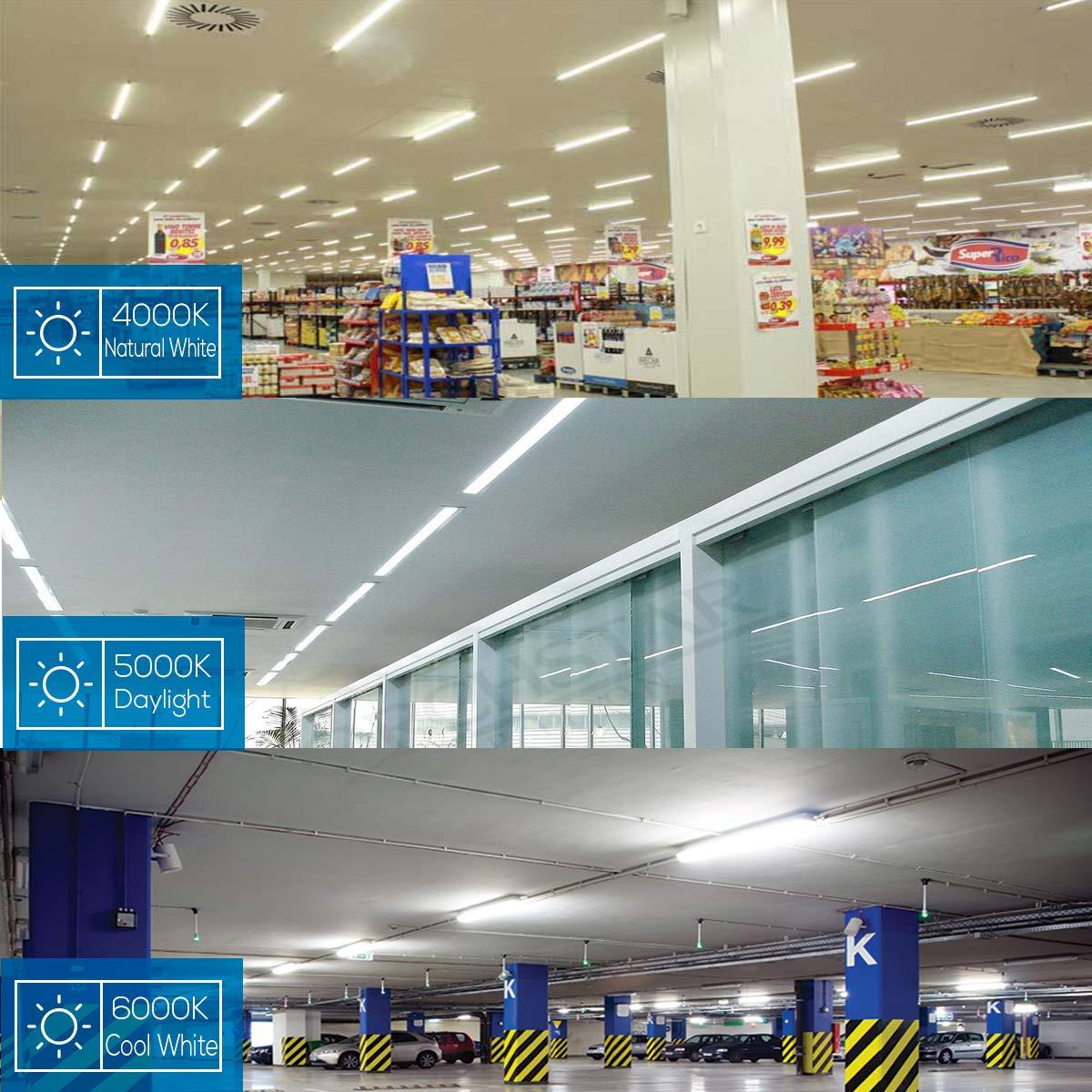 LUMINOSUM LUMINOSUM T8/T10/T12 4 Foot LED Light Tube 20W 48 inch, 40W Equivalent, Natural White 4000K, Frosted Cover, Dual-end Powered, Ballast Bypass Retrofit, ETL Listed, 10-Pack