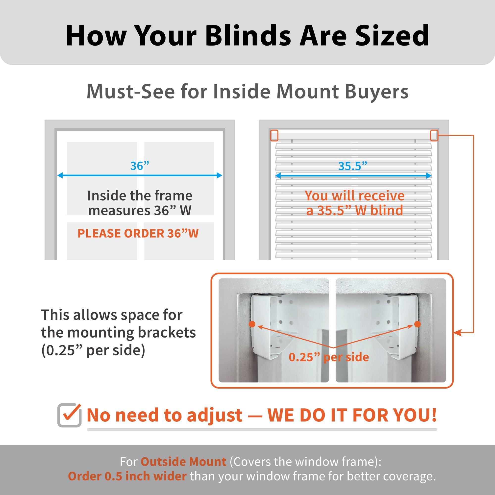 DEZ FURNISHINGS DEZ FURNISHINGS Cordless 2" Faux Wood Blind, 24.5" W x 72" H, White