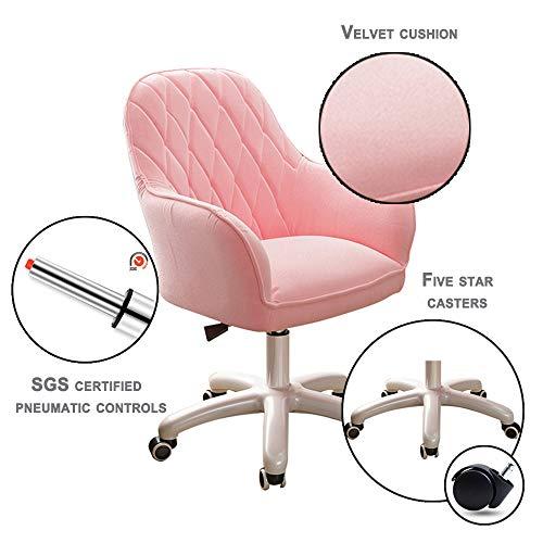 ZJXDPBF Home Ergonomic Office Chair Office Chair Padded, Adjustable, Swivel Desk Chair with Armrest, Weight Capacity 550 Lbs Swivel Chairs for Bedroom