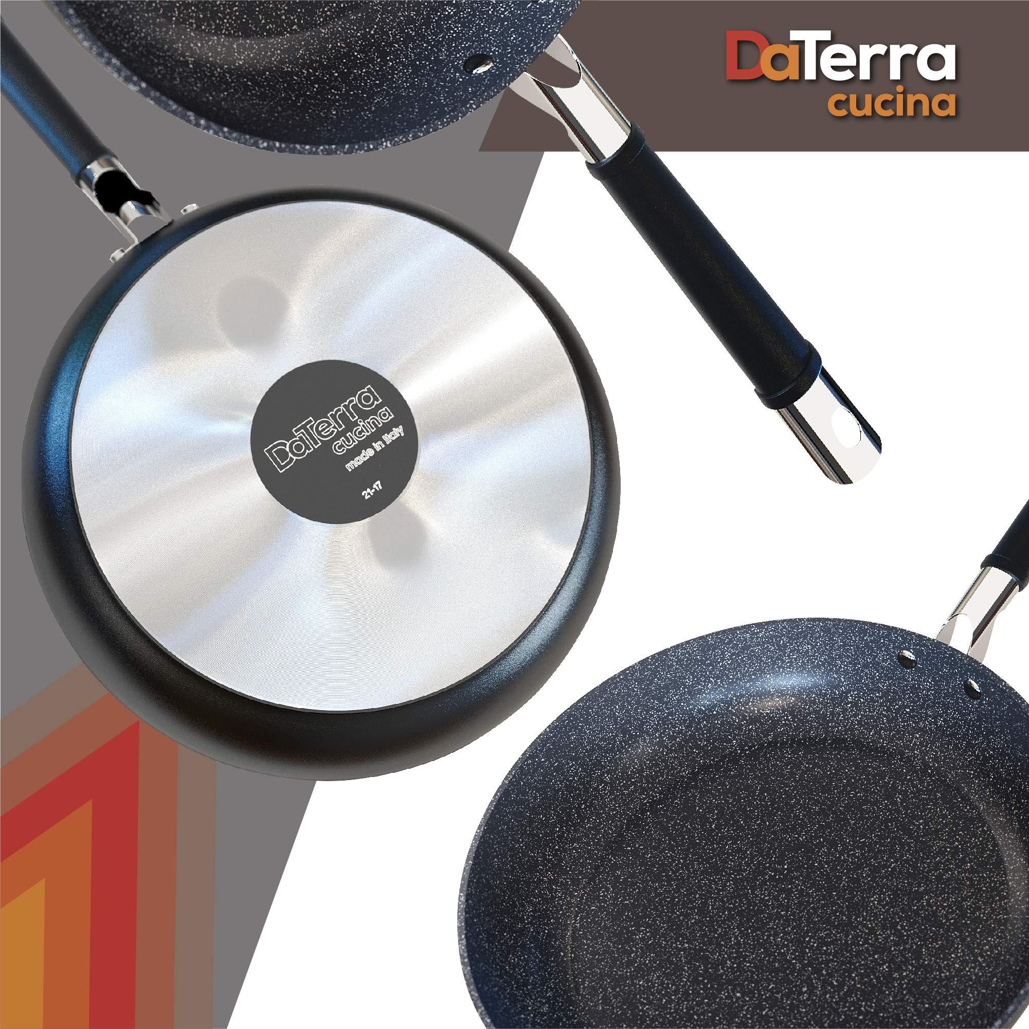DaTerra Cucina DaTerra Cucina 11 Nonstick Frying Pan w/Lid | Made in Italy | PTFE, Cadmium, Lead and PFOA free proprietary nontoxic ceramic coating