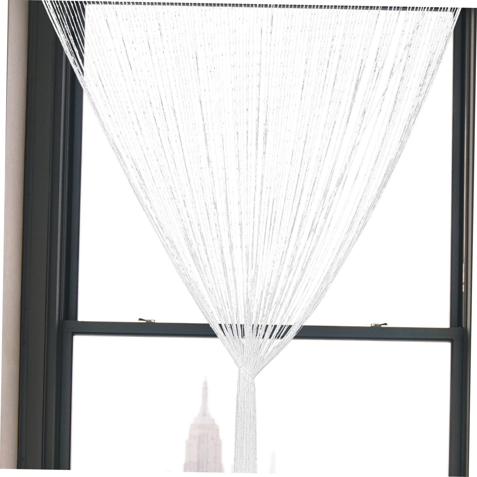 Cabilock Cabilock 2pcs String String Curtain Door Window Hallway Decor for Walls Polyester White