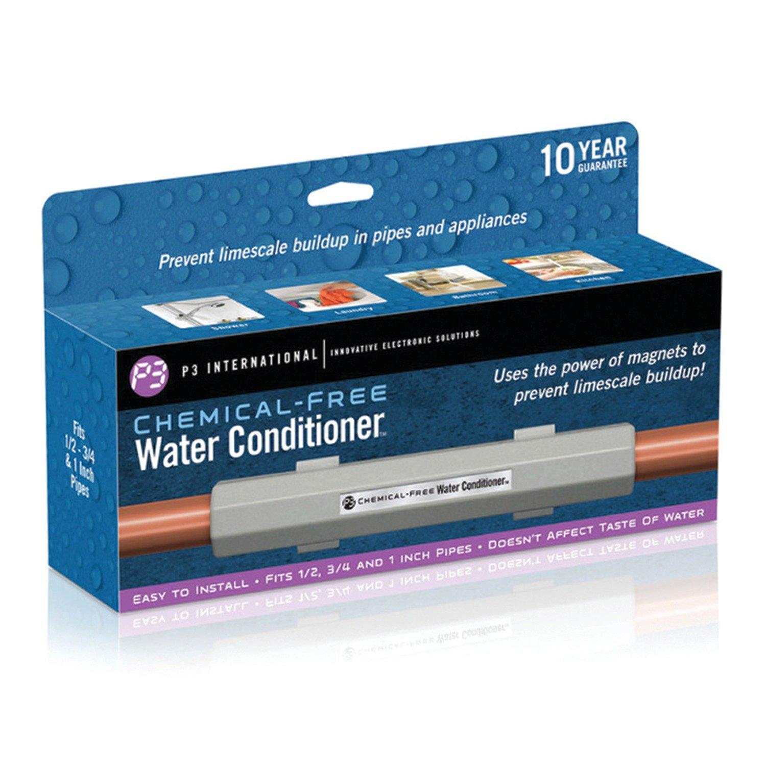 P3 P3 P7920 Chemical-Free Water Conditioner for Standard 3/4-Inch Pipes, White