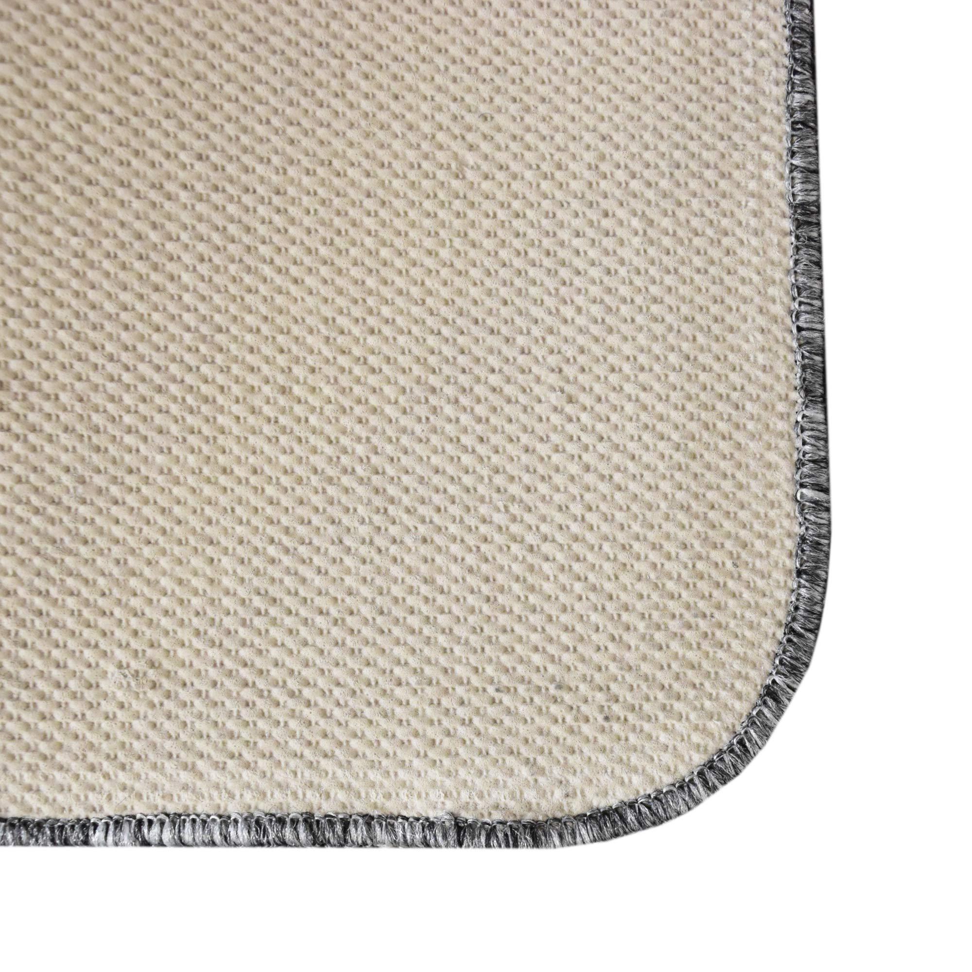 iCustomRug iCustomRug Striped Carpet Runner 24 Wide by Custom Length for Stairs and Hallways Finished All Sides 2' X 25' Silver