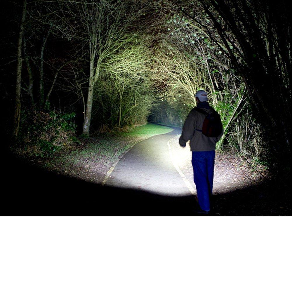 EcoGear FX EcoGear FX Complete LED Tactical Flashlight Kit TK120 Flashlight with Rechargeable Battery: High Lumens with 5 Light Modes, Water Resistant, Adjustable Focus Zoom