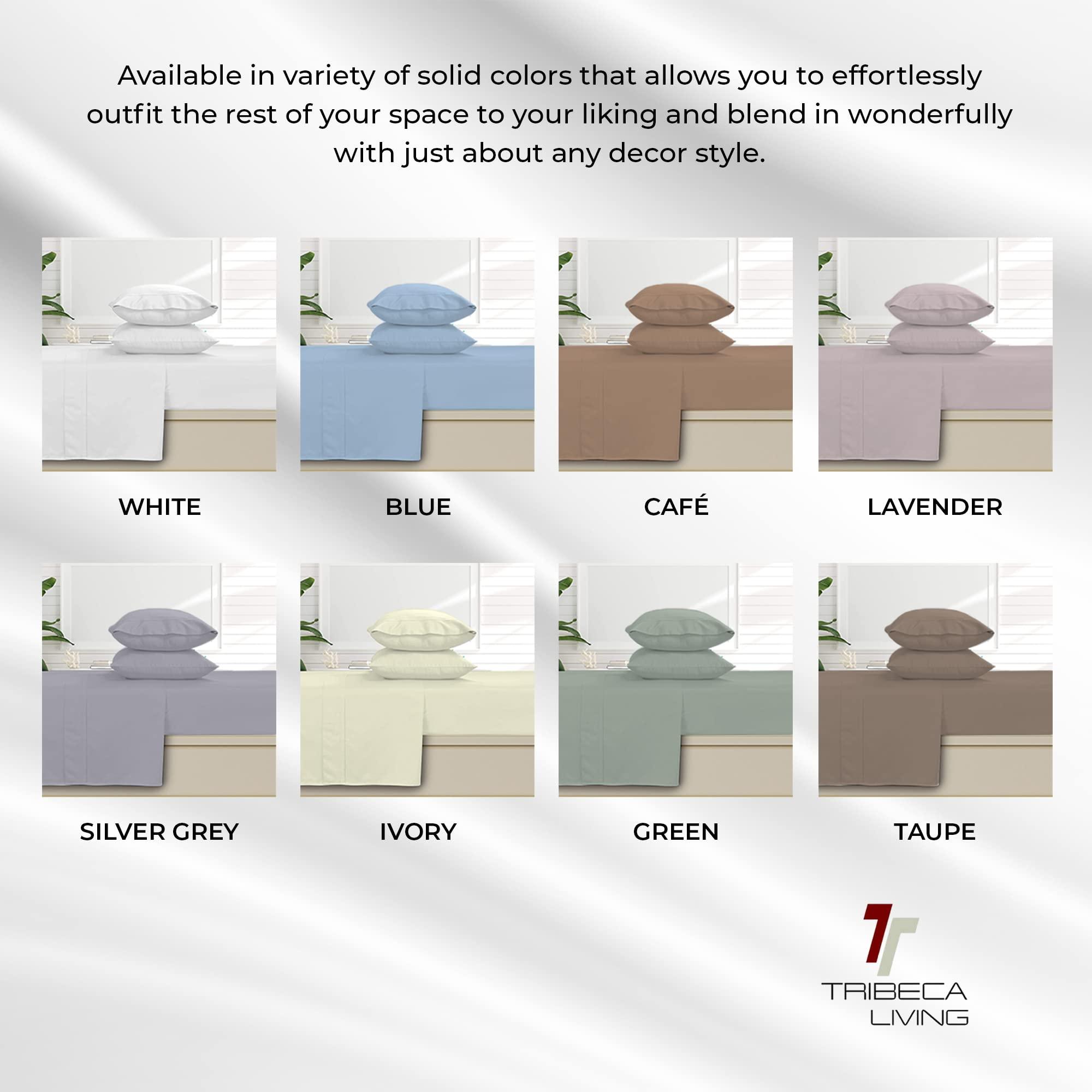 Tribeca Living Tribeca Living Luxury 800 Thread Count California King Sheet Set, 100% Egyptian Cotton Sateen, Deep Pocket Sheets, Soft & Breathable, Elegant Hemstitched Design - Lavender