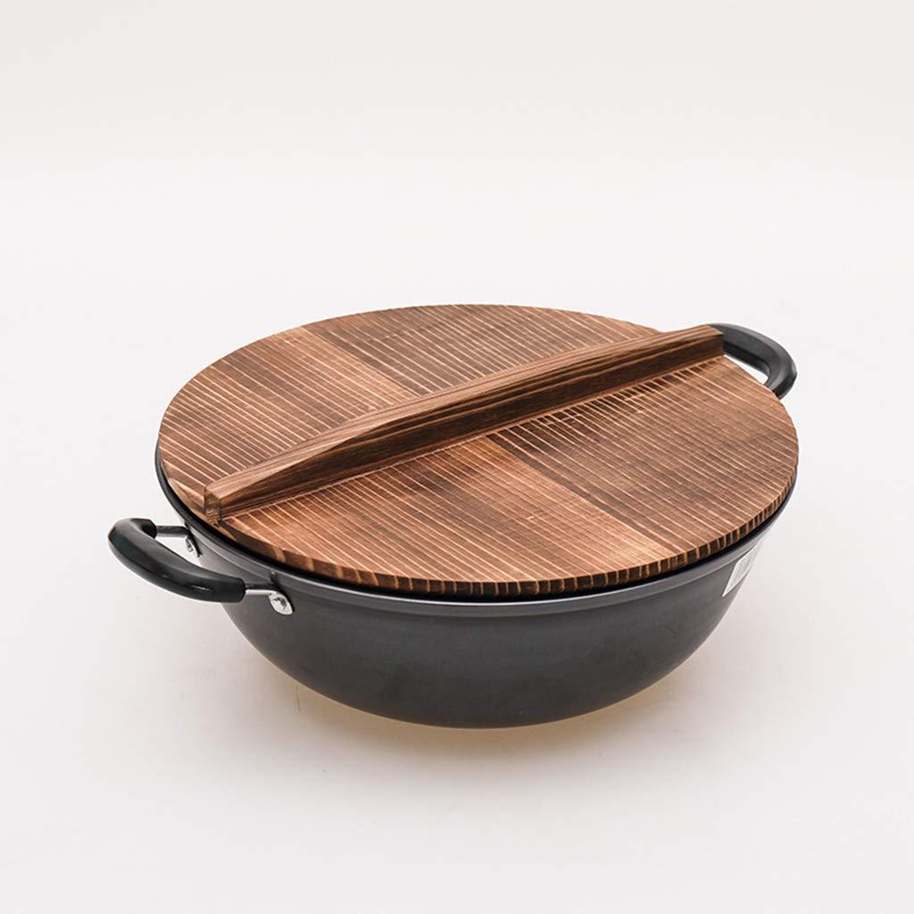 CHIUEAST CHIUEAST Wooden Wood Cover Handmade Fir Anti-scalding Lid Cover Wok Lid Hypotenuse Wood Lid
