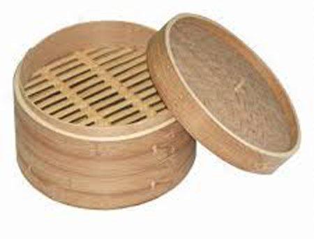 SUNRISE 8" Bamboo Steamer Set Sunrise Kitchen Supply