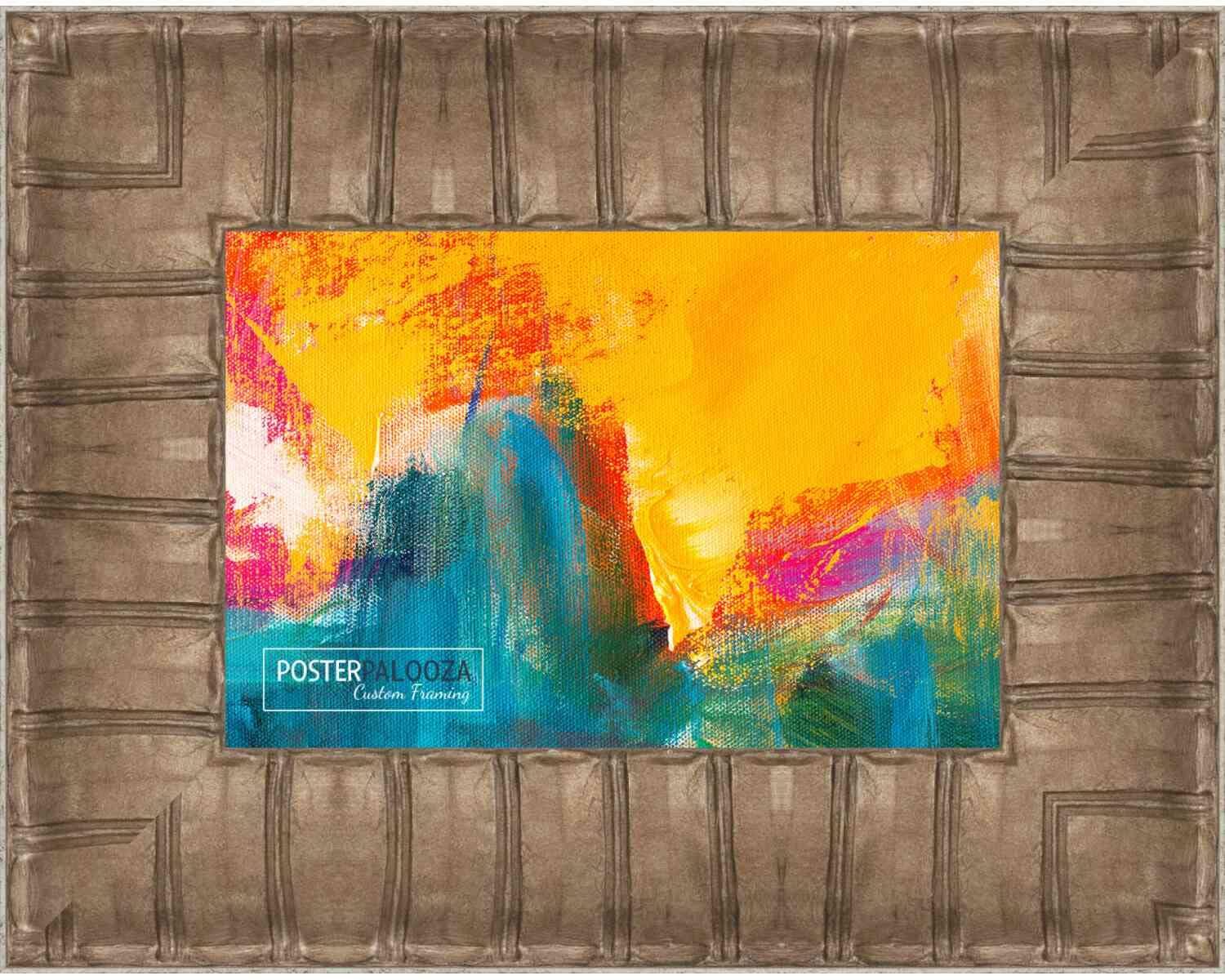 Poster Palooza Poster Palooza 18x16 Ornate Antique Silver Complete Wood Picture Frame with UV Acrylic Plexiglass, Foam Board Backing & Hardware Included