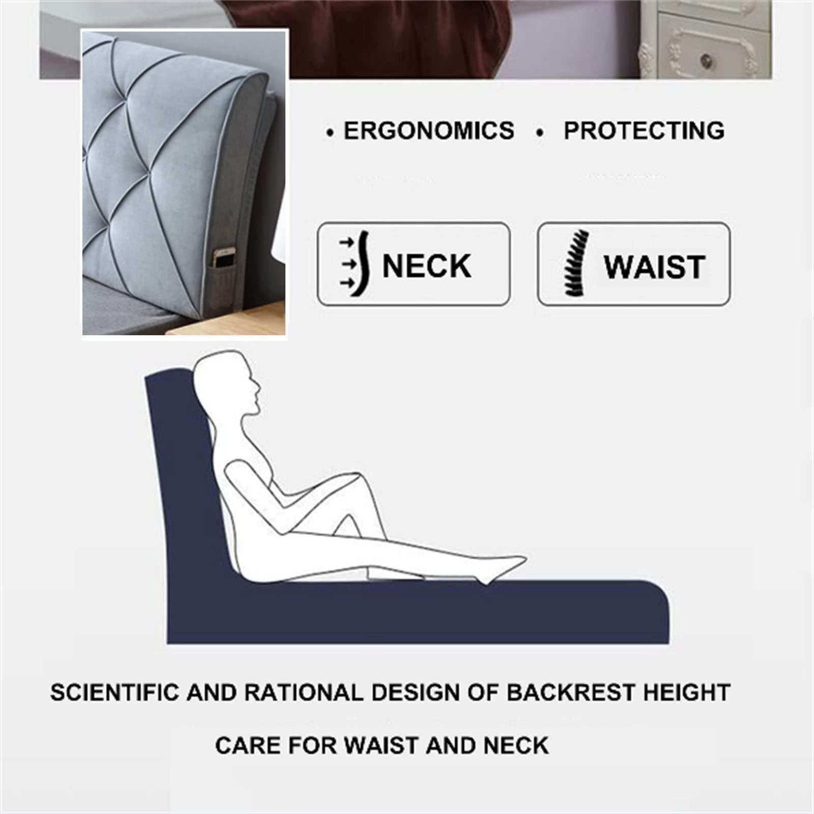 ZZYK ZZYK Modern Upholstered Bed Backboard Headboard Linen Backrest Pillow Bed Full Size for Bedroom Headboard Cushion Anti-Collision Bed Backboard,C,No headboard 78.7\"/200cm