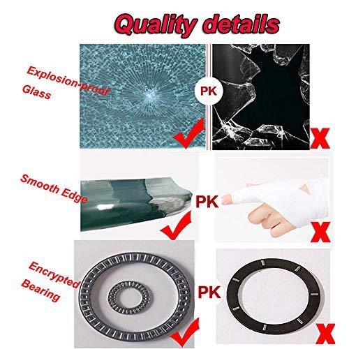 NWHJ 20inch-47inch Lazy Susan Turntable with Aluminum Alloy Bearing, Large tempered glass rotating Tray for Kitchen dining table, Smooth/Silent/Durable