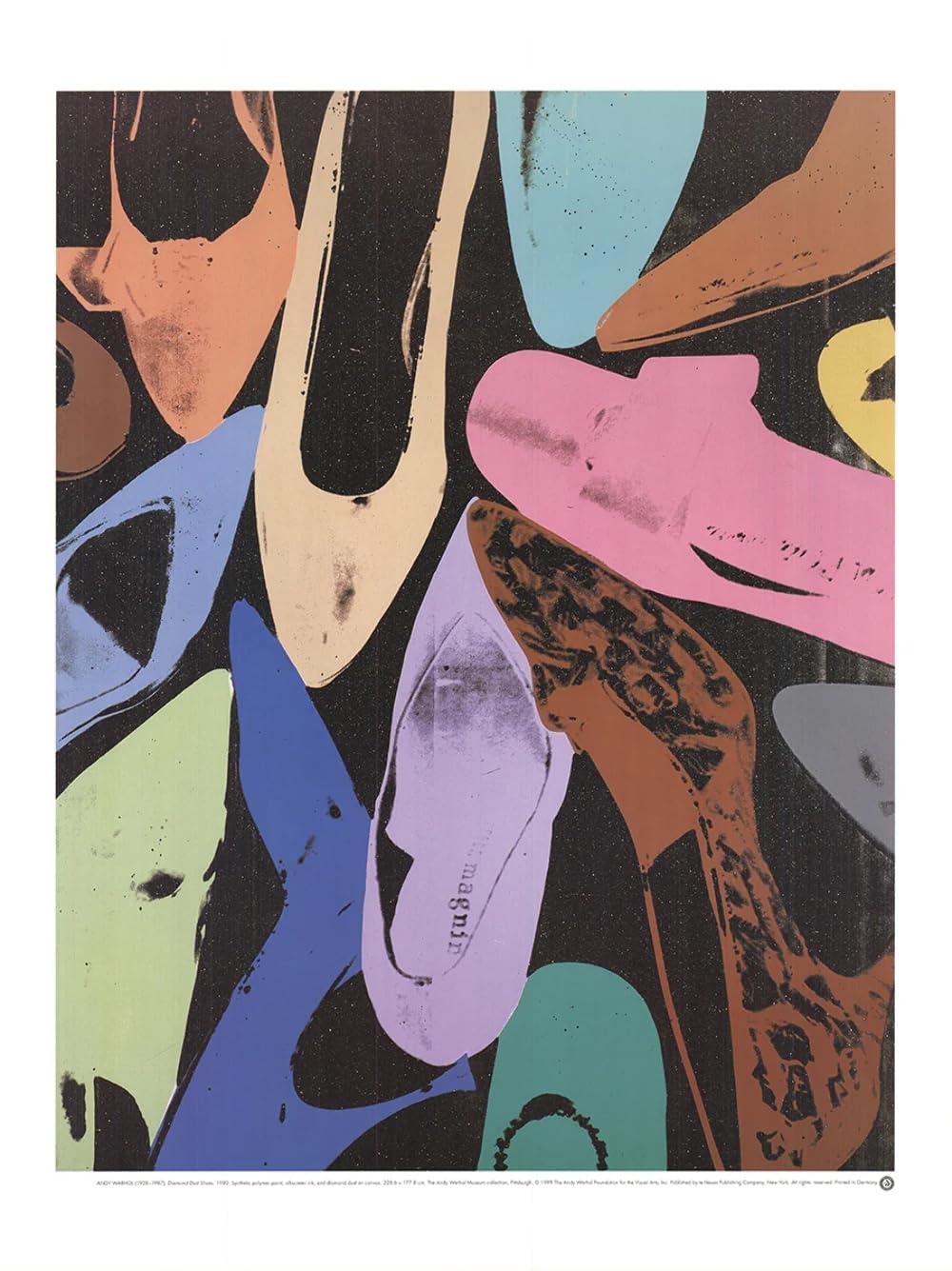 Andy Warhol Andy Warhol Diamond Dust Shoes 31.5\" x 23.5\" Poster 1999 Pop Art Multicolor Shoes, Heels