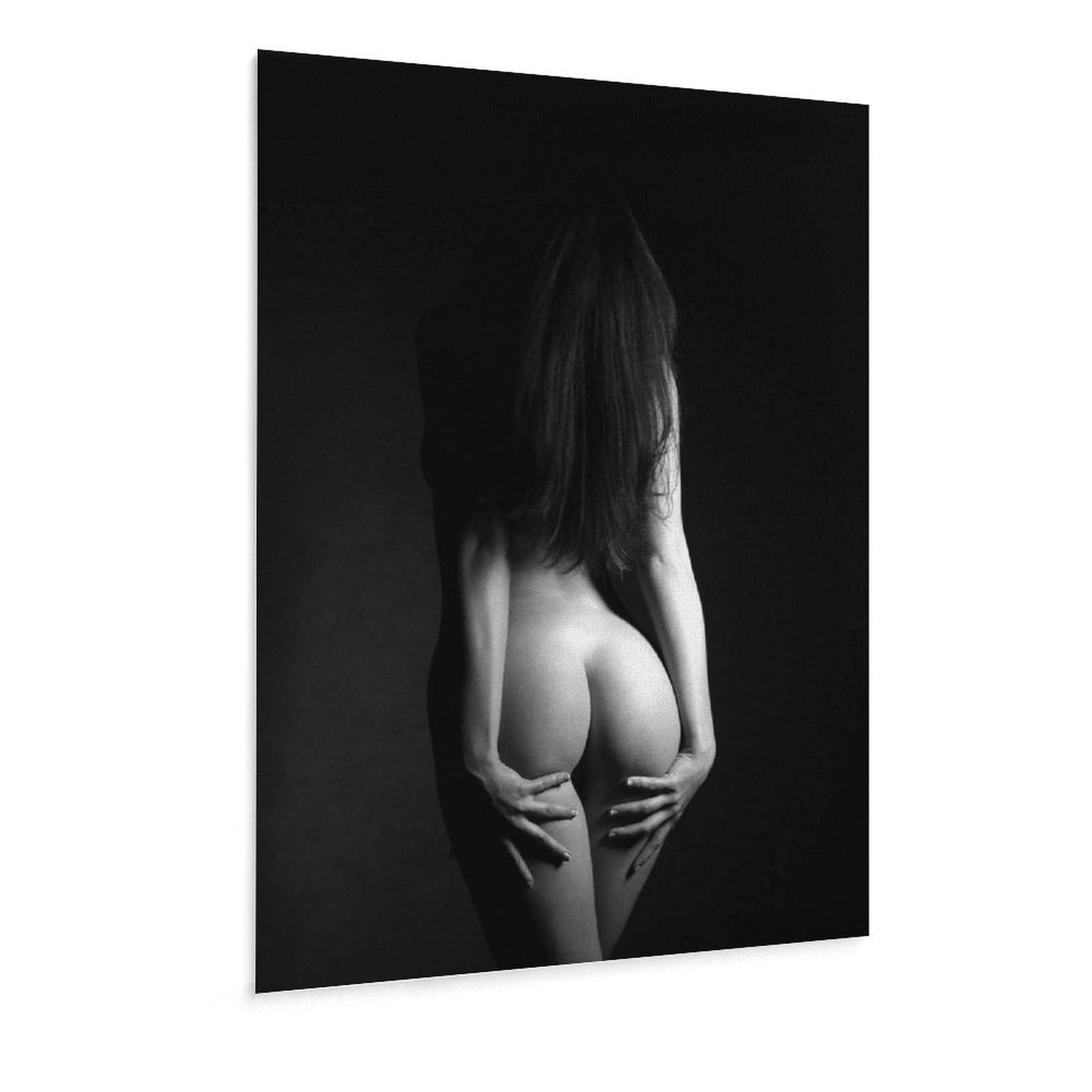 Puryzxac Naked Woman Poster Naked Ass Black And White Wall Art Sex Wall Art Canvas Art Poster And Wall Art Picture Print Modern Family Bedroom Decor 16x20inch(40x51cm) Unframe-style