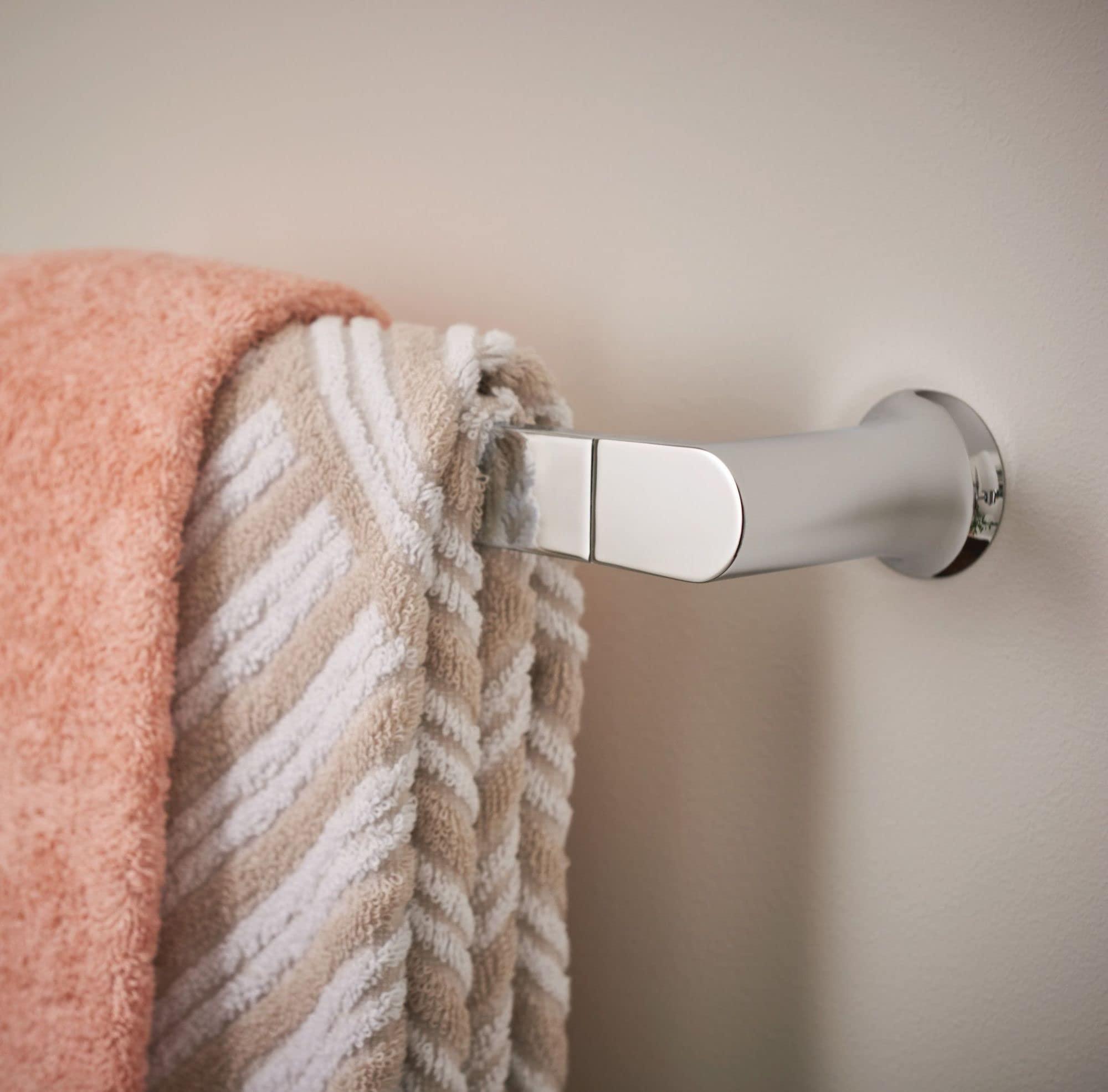 Moen Moen Genta LX Chrome Modern 18-Inch Single Kitchen or Bathroom Towel Bar, BH3818CH