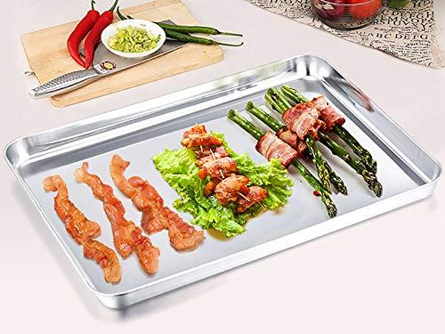 TeamFar TeamFar Baking Sheet, Stainless Steel Baking Pan Cookie Sheet, Healthy & Non Toxic, Rust Free & Less Stick, Easy Clean & Dishwasher Safe