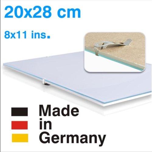 pictureframe24 pictureframe24 Frameless Frame Clip 8x10 ins,20x28 cm, Acrylic Glass Clear, Clip Frame with Unbreakable Glass Clear