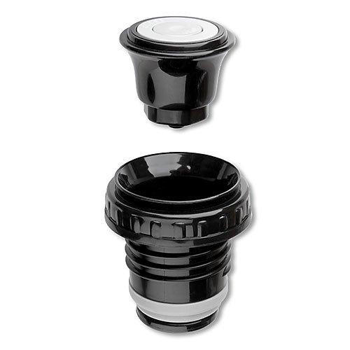 Isosteel Isosteel VA-9562DQ 1.0 L Duo Vacuum-Insulated Flask with Quickstop Single-Hand Pouring System and 2 Screw-Off Drinking Cups, 18/8 Stainless Steel