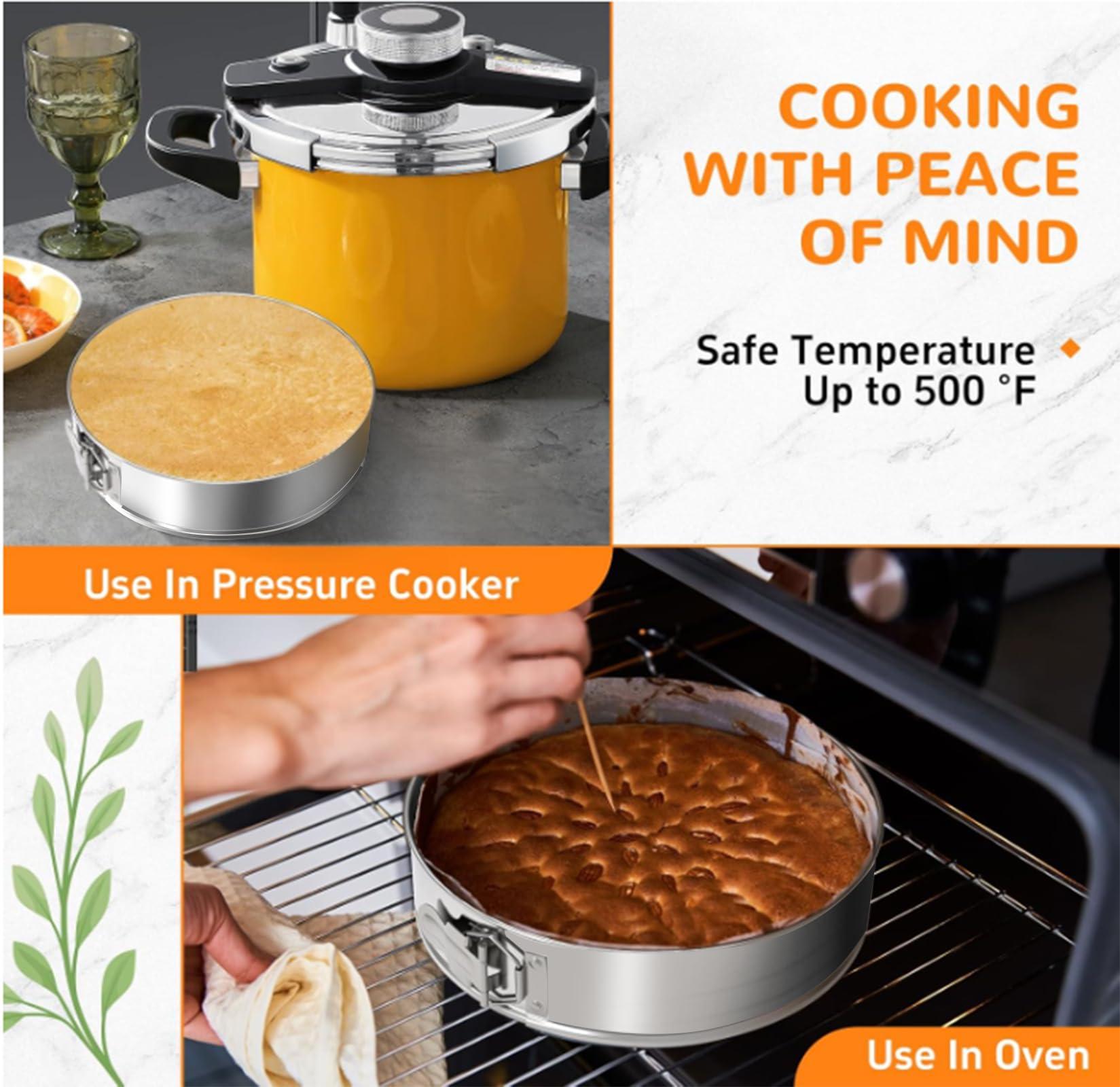 ZeroPone ZeroPone 9 Inch Springform Pan, Stainless Steel Cheesecake Pan, Nonstick Springform Cake Pan with Removable Bottom, Round Cake Pan For Baking, Spring Form Pan for Cheesecake