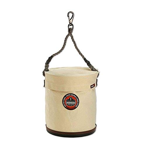 Ergodyne Ergodyne Arsenal 5743T Plastic Bottom Tool Bucket with Cover, 12.5", 15"H,White Canvas Bucket, Plastic Bottom,Large