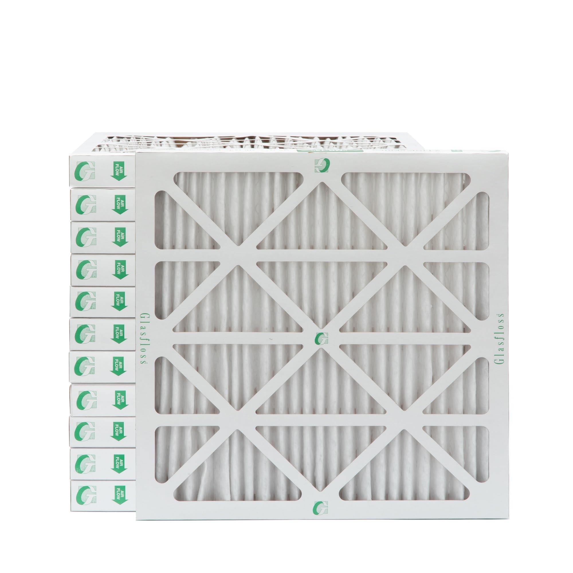 Glasfloss Glasfloss 20 x 20 x 2 MERV 10 Furnace Filter (12 Pack)