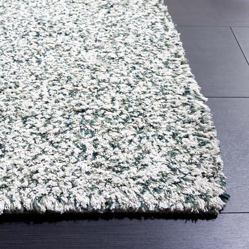 Safavieh SAFAVIEH Berber Collection Area Rug - 8' x 10', Ivory & Green, Transitional Design, Ideal for High Traffic Areas in Living Room, Bedroom & Dining Room (BRB101Y-8)