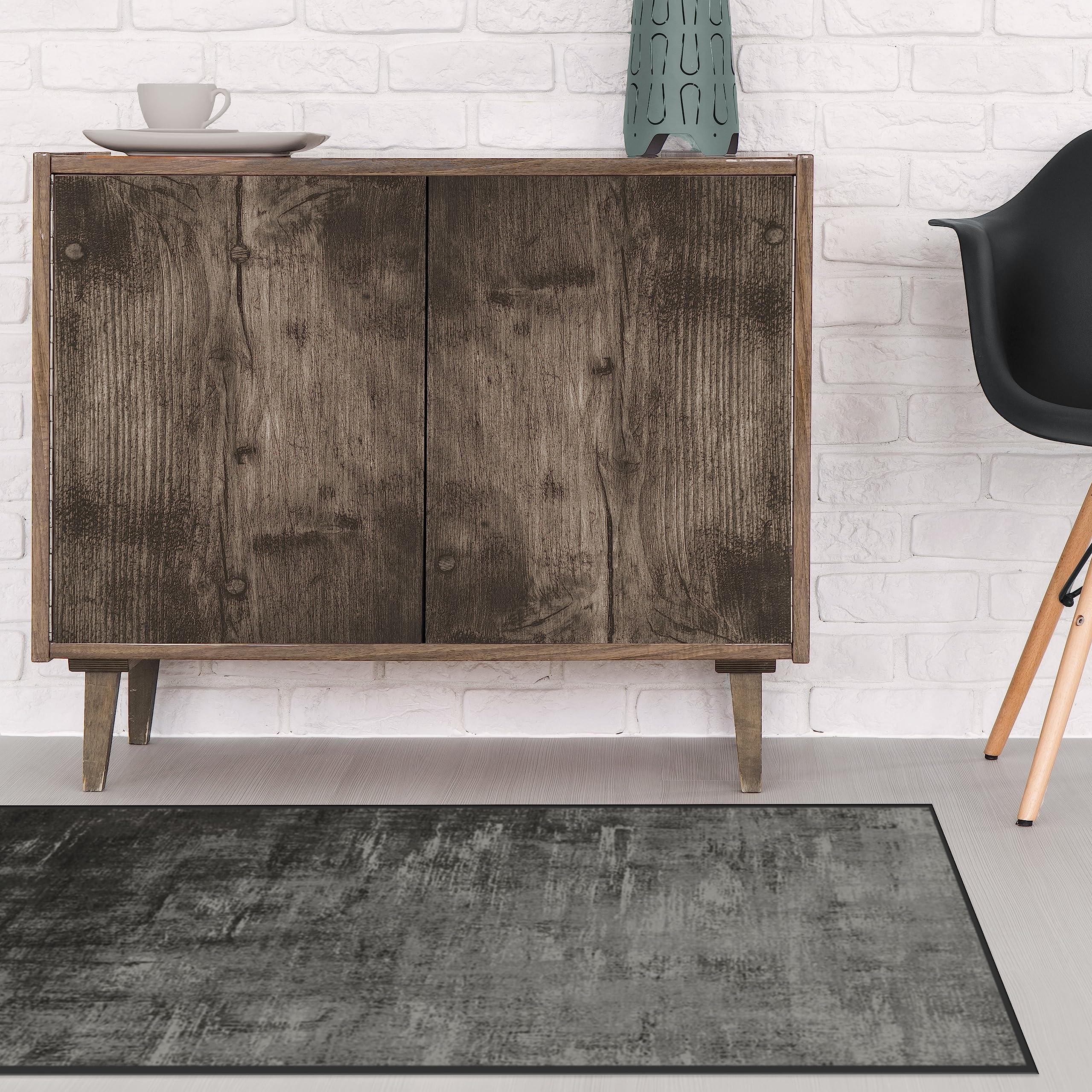 RUGGABLE Ruggable Washable 8x10 Large Area Rug, Impasto Greyscale, Premium Modern Rugs for Living Room, Bedroom, Kitchen, Office, Classroom with Gripper Non Slip Pad