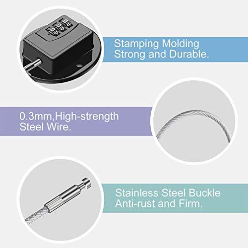 Rofio 2 Pack Refrigerator Lock - Heavy Duty Combination Fridge Lock, Child Proof Cabinet Locks(Black)