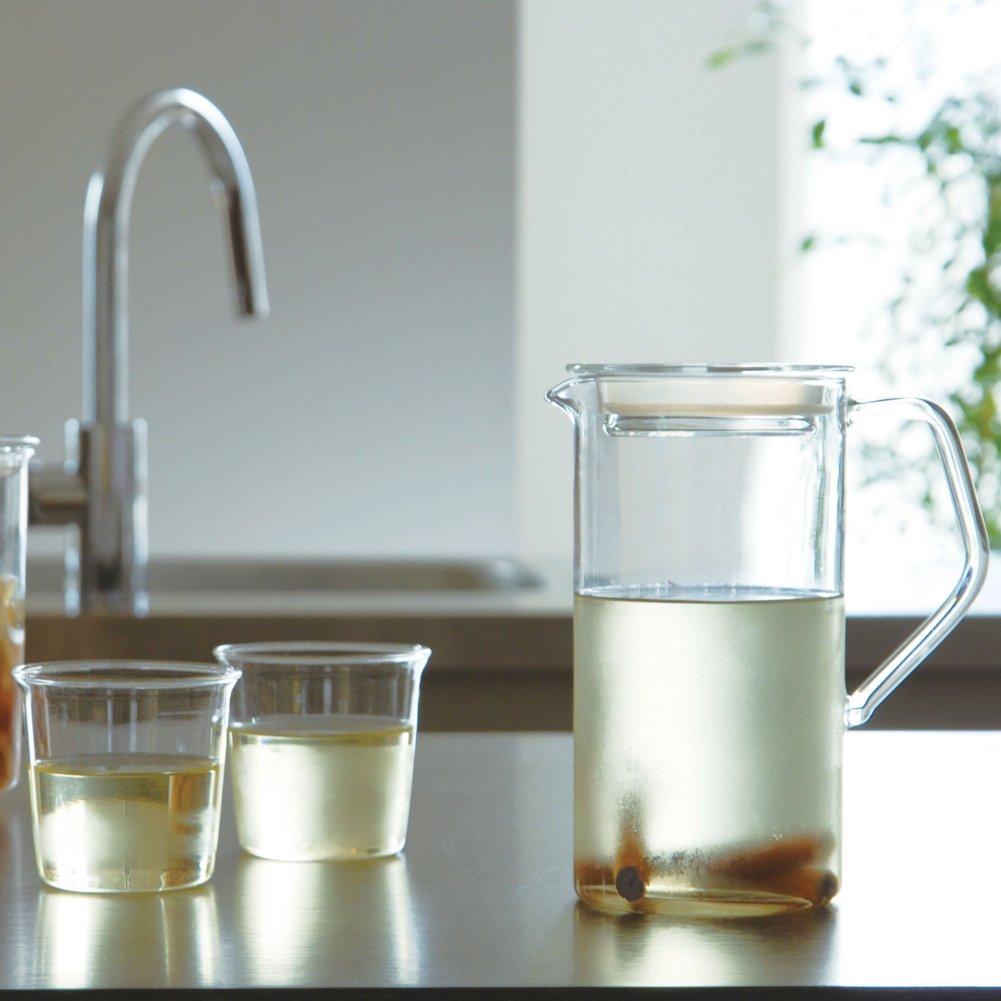 KINTO() KINTO CAST 21676 Water Jug, 25.5 fl oz (750 ml), Heat-resistant Glass, Microwave and Dishwasher Safe