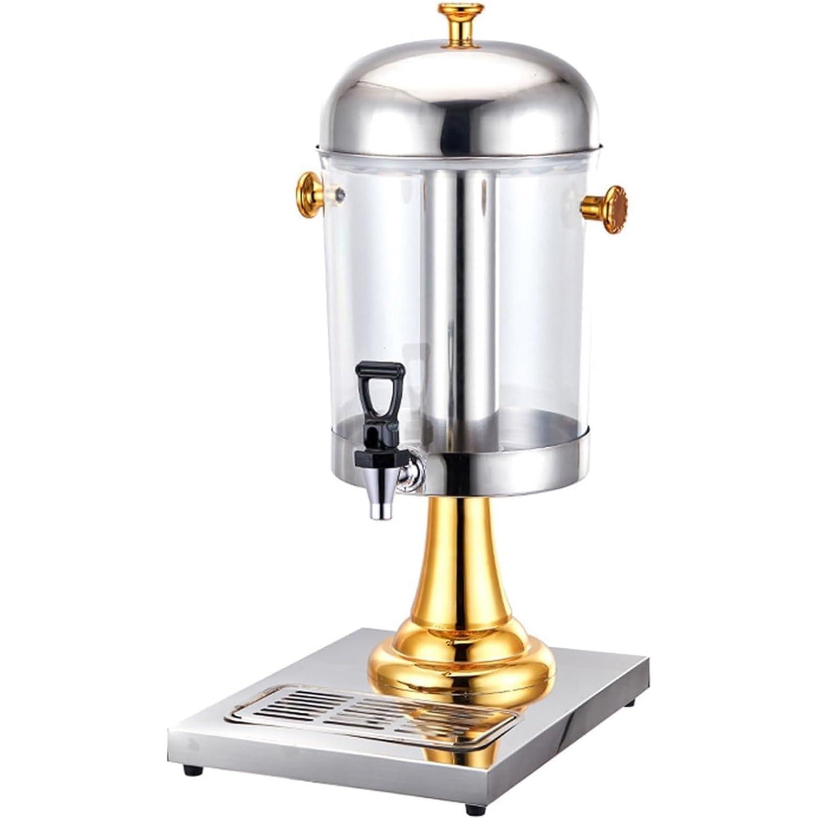 SINBAISHUNYYT Beverage Dispenser, 2.2/4.2/6.4 Gallon Drink Dispenser with Ice Core Container & Spigot, Leakproof Lemonade Tea Water Drink Jar Jug, Keeps Beverage Hot or Cold(2.2 Gallon)