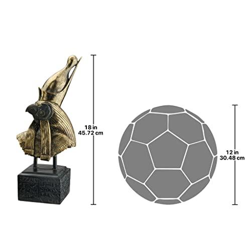 Design Toscano Design Toscano Horus God of Ancient Egypt Bust Statue, 18 Inch, Polyresin, Black and Gold,AH262220