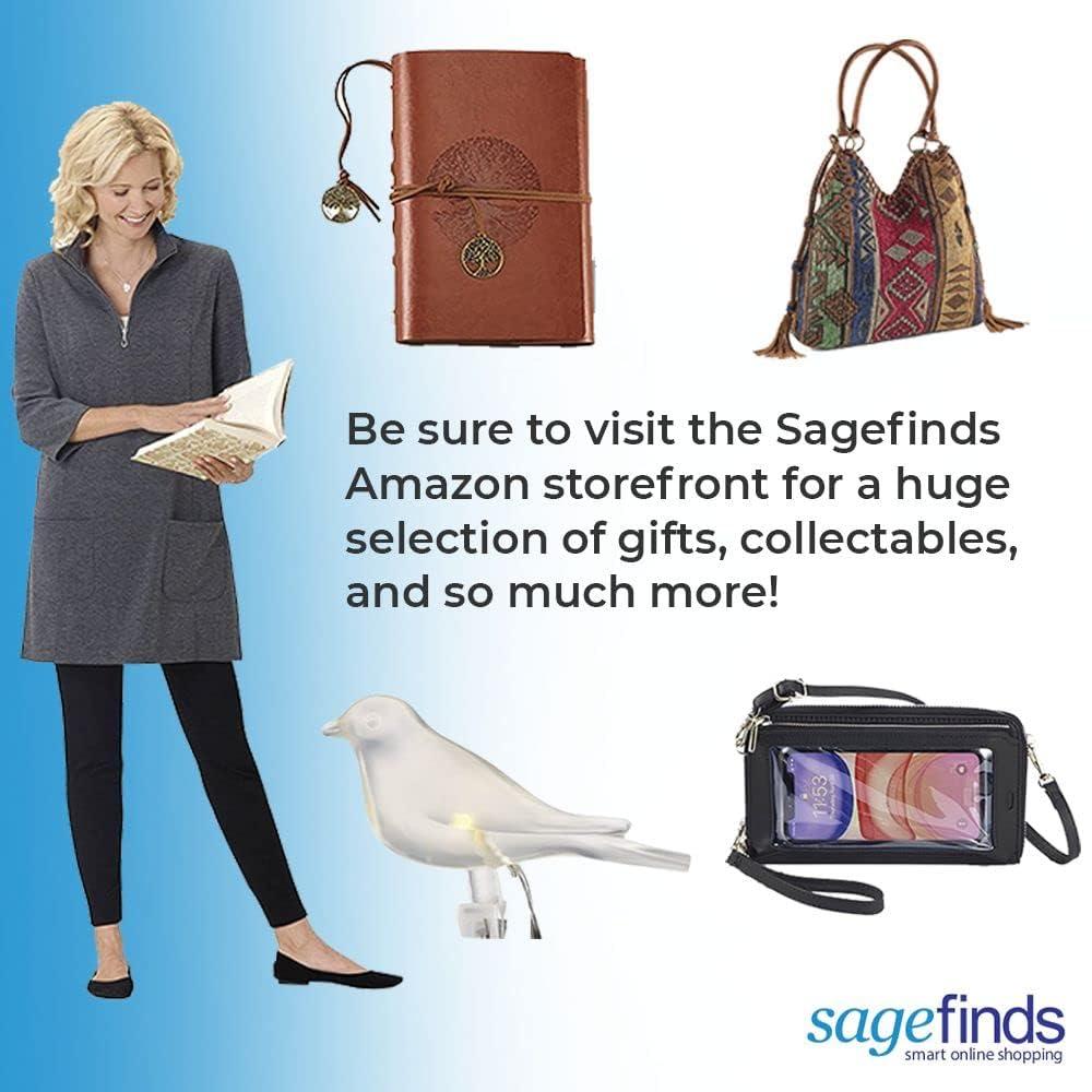 SAGEFINDS SAGEFINDS World Time Alarm Clock | Calendar, Thermometer, Alarm, Timer, Flashlight | 16 Pre-Set Time Zones | Lightweight & Portable for Travel | Bright LED Display