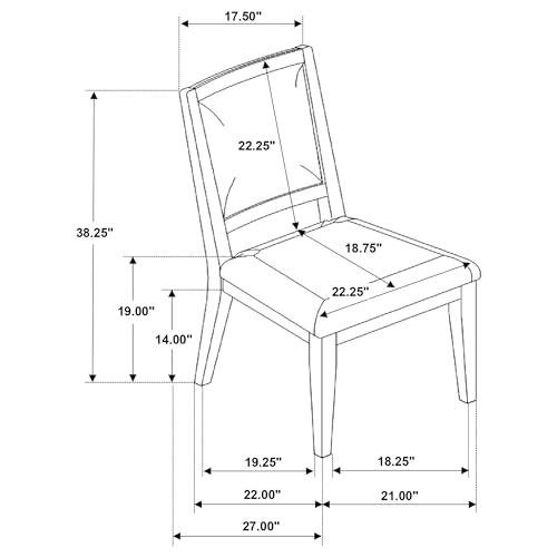 Coaster Home Furnishings Coaster Home Furnishings Trofello 5-Piece Round Dining Set White Washed