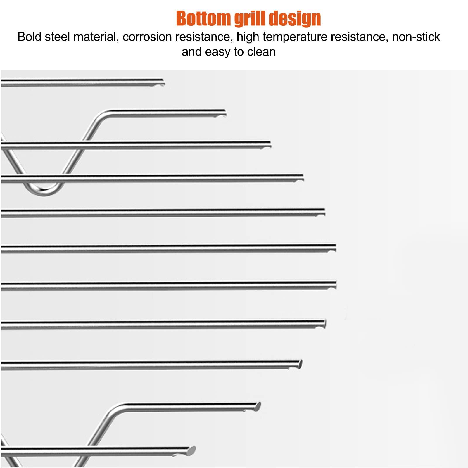 lvifloae Roasting Pan with Lid Round Roaster Speckled Black Enamel on Steel Circular Spot Finish Non Stick Pot 28cm For Household Kitchen 2.5 lb. CapacityThe bottom has exhaust holes