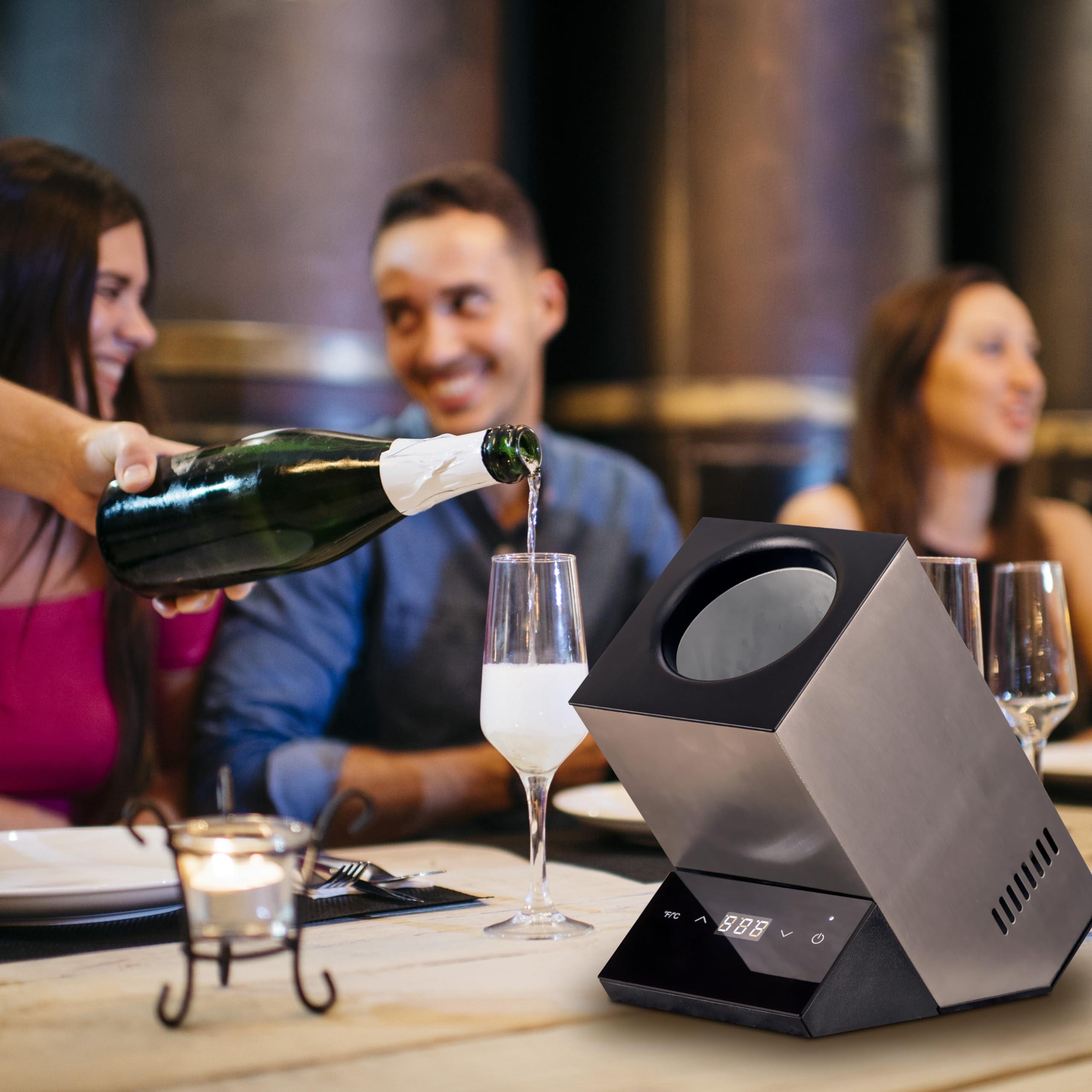 Cobalance Cobalance Wine Chiller Electric, Wine Chillers Bucket for 750ml Red & White Wine or Some Champagne,Stainless Steel Single Bottle Iceless Wine Cooler,Kitchen Bar RV Wine Accessory,Gift for Wine Lovers