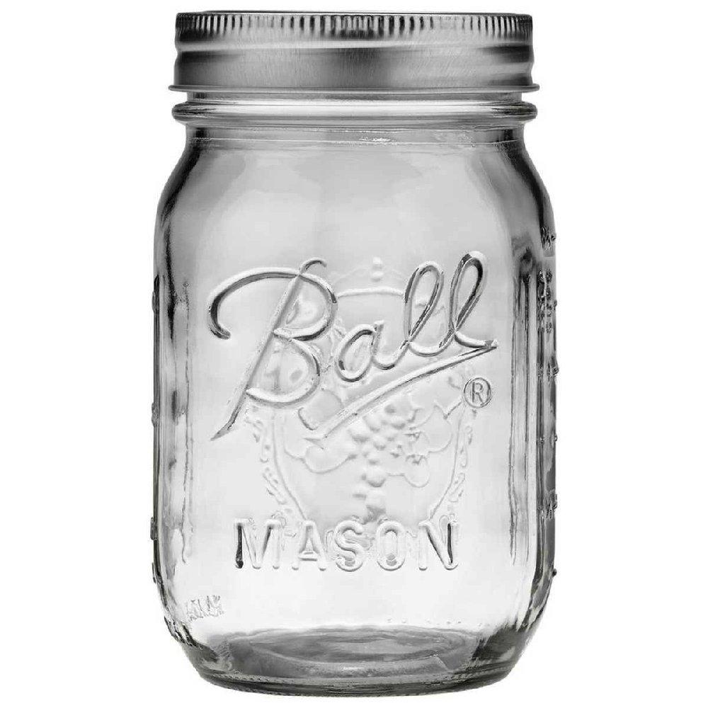 Ball Ball Pint Jar, Regular Mouth, Set of 12, (16 oz)