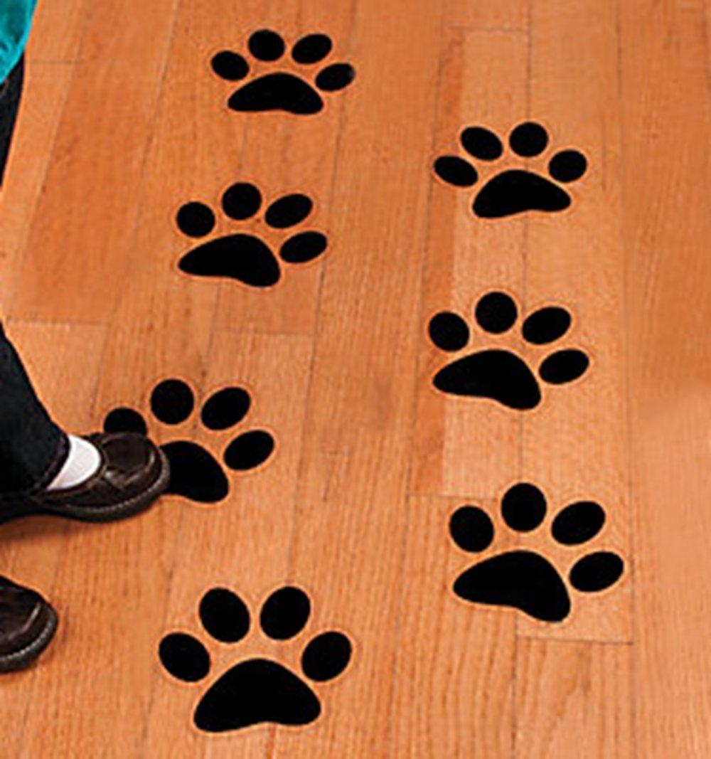 Fun Express Paw Print - Floor or Wall Clings - 12 pack