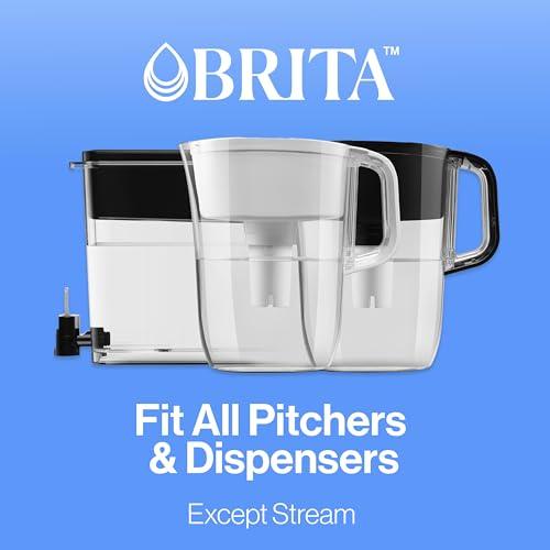 Brita Brita Standard Water Filter for Pitchers and Dispensers, Reduces Copper, Cadmium and Mercury Impurities, Lasts Two Months or 40 Gallons, Includes 6 Filters for Pitchers