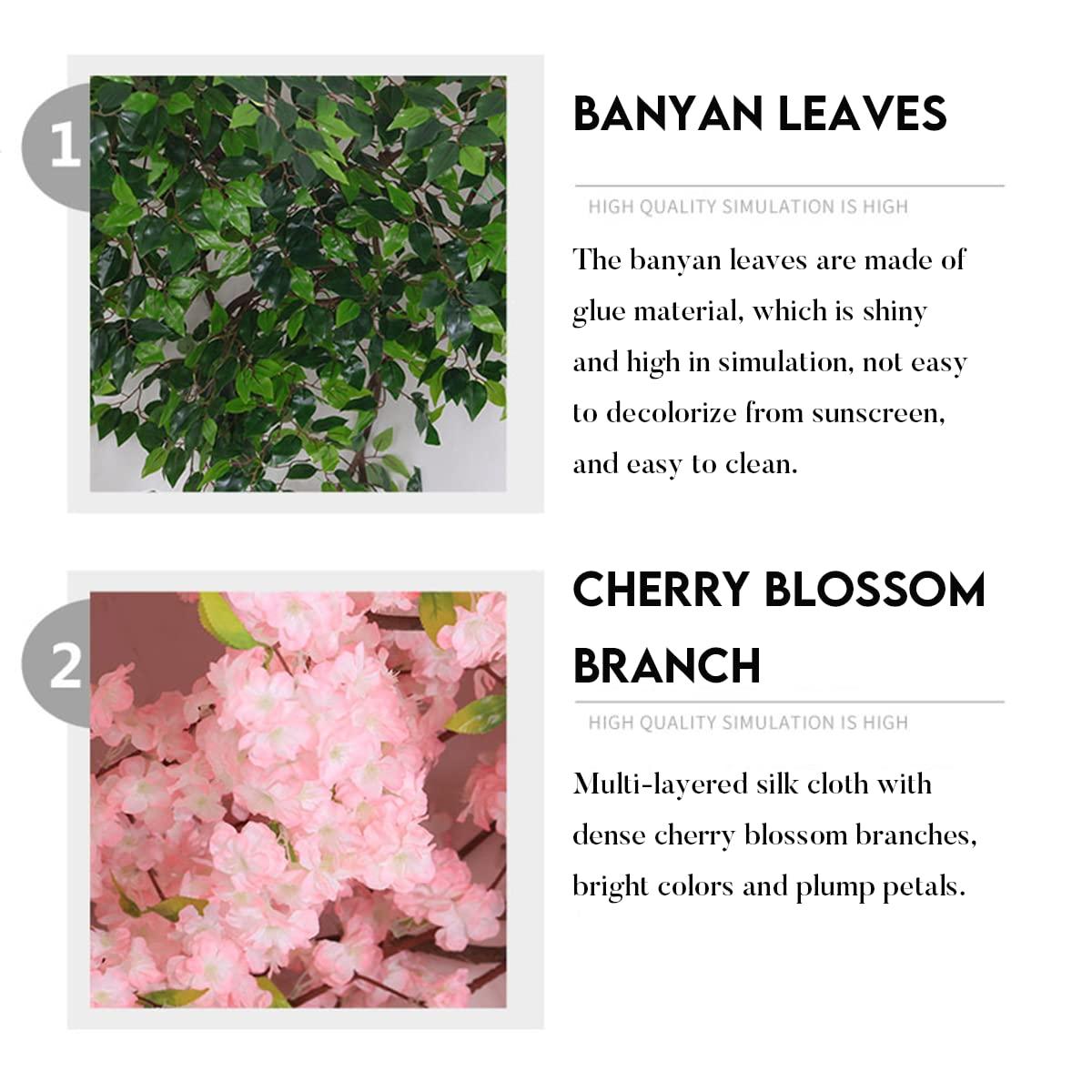 XOOFMASS XOOFMASS 10FT Cherry Blossom Tree for Wedding - Artificial Fake Sakura Cherry Blossom Trees Decor, Japanese Cherry Blossom Decor for Office Bedroom Party DIY Decor Wedding Indoor Outdoor,Champagne