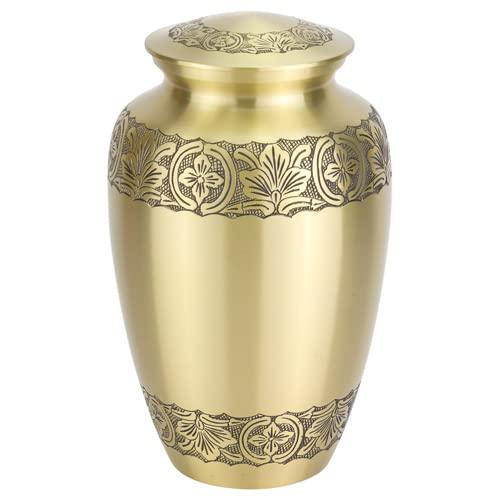 Silverlight Urns Elegant Gold Cremation Urn for Ashes, Brass, Gold Urn, Adult Sized Cremation Urn, 10 Inches High
