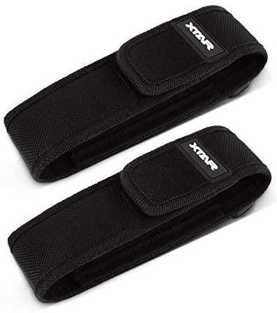 XTAR 2-Pack Flashlight Pouch Holster Holder for 5\"-6.5\" Flash Light Compatible with Fenix UC30 UC35 E35 Surefire G2X 6P 6PX E2L 501B 502B Streamlight ProTac XTAR TZ20 (2 Flashlight Holster)