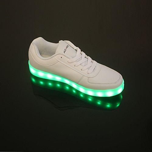 ACEVER ACEVER USB Charging Shoes Women\'s LED Shoes LED Sneakers Valentine\'s Day Prom Party Cosplay (US85/EU39/UK6.5/CHN41 for Women)