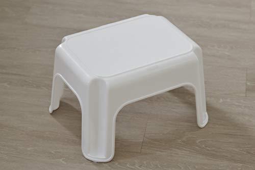 Rubbermaid Rubbermaid Step Stool, 9.5-Inch High, White, Plastic, Small Single Step Stool for Kids/Adults in Home/Kitchen/Laundry/Garage/Bathroom