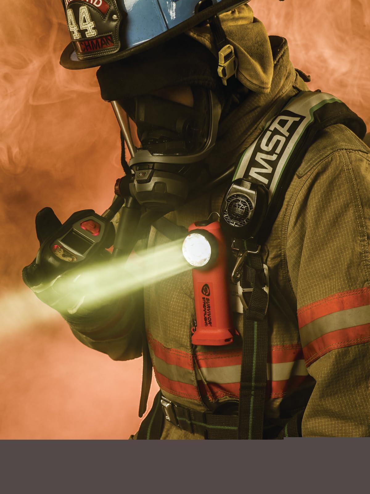 Streamlight Streamlight 90500 Survivor 175-Lumen Rechargeable Safety-Rated Firefighter Right Angle Flashlight without Charger, Orange