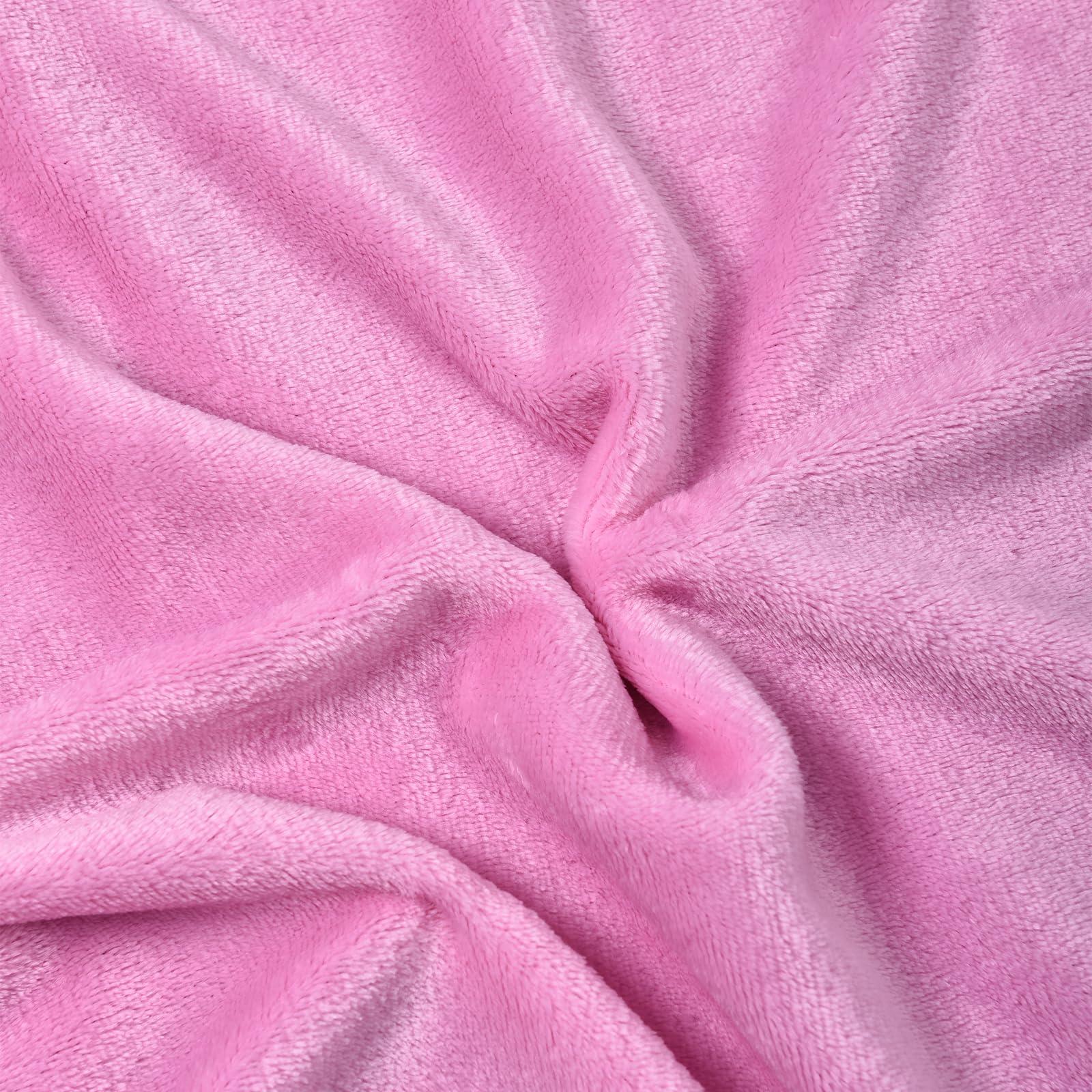 Jiposuhoe Jiposuhoe Personalized Custom Blankets with Name Picture Text Logo Customized Blanket Gifts for Adults Family Dad Mom Anniversary Wedding Couple Valentines Day Gifts, Pink, 71\"x91\"